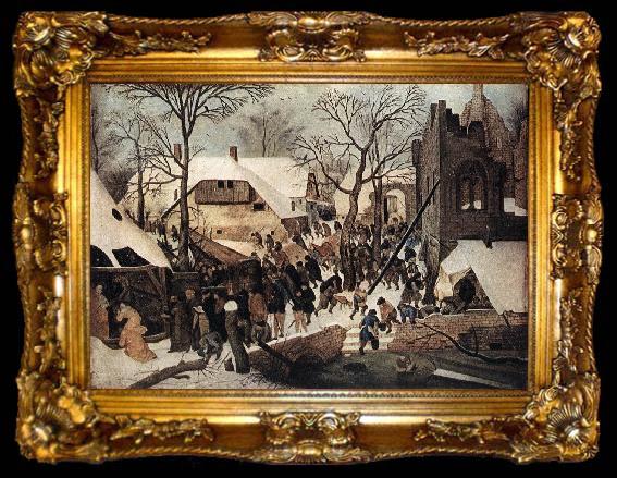 framed  BRUEGHEL, Pieter the Younger Adoration of the Magi df, ta009-2